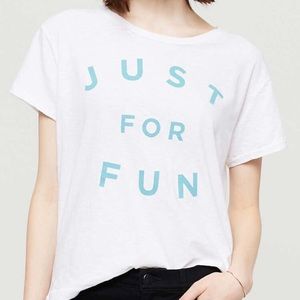 Sundry Just for Fun Graphic Text Tee